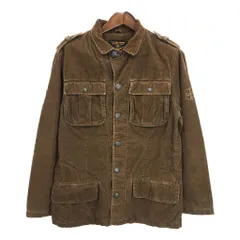 POLO JEANS ポロジーンズ M-65 コーデュロイ ジャケット ミリタリー ブラウン (メンズ L) 中古 古着 R7083のサムネイル