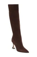 マノロ ブラニク レディース シューズ ブーツ・レインブーツ トール Manolo Blahnik Miralone Pointed Toe Tall Boot Dark Brown ブラウンのサムネイル