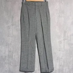 【USA製】70s ペンドルトン ウール スラックス パンツ L グレー 希少PENDLETONツイードネップ ヴィンテージ ビンテージ テーパード ワイド 80s アメカジ古着 センタープレス ウール100%ヴァージンウール1970年代1980年代アメリカ製のサムネイル