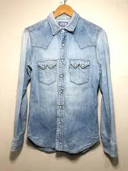 014040 BLUEBLUE 長袖 デニム ウエスタン シャツ 2 M ブルーブルー