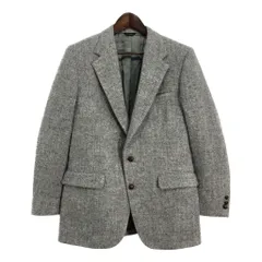 70年代 Harris Tweed ハリスツイード ウール テーラードジャケット ライトグレー (メンズ M相当) 中古 古着 R8834のサムネイル