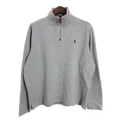 Polo by Ralph Lauren ポロ ラルフローレン ドライバーズニットセーター ワンポイントロゴ ライトグレー (メンズ XL) 中古 古着 R8900