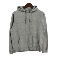 NIKE ナイキ スウェット パーカー スポーツ ワンポイントロゴ ライトグレー (メンズ M) 中古 古着 R9159