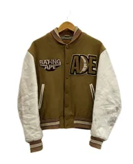 ア ベイシング エイプ A BATHING APE 90s 90's 1997年 1st ロゴ スタジャン 袖レザー切替 初期 当時物オリジナル ヴィンテージ ジャケット ベージュ Mサイズ 101MT-6083のサムネイル