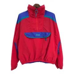 90年代 Columbia コロンビア ハーフジップ ナイロンジャケット アウトドア マルチカラー (メンズ L) 中古 古着 R9547