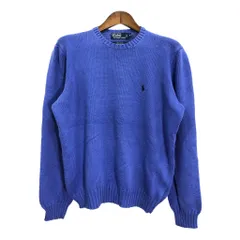 Polo by Ralph Lauren ポロ ラルフローレン コットン ニット セーター ブルー (メンズ M) 中古 古着 R9915