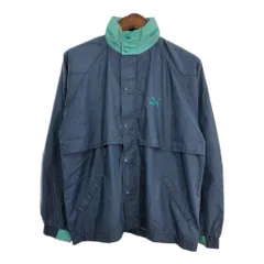 90年代 PUMA プーマ ナイロンジャケット スポーツ ブルー (メンズ L) 中古 古着 S0168