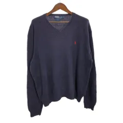 Polo by Ralph Lauren ポロ ラルフローレン セーター ワンポイントロゴ ネイビー (メンズ XL) 中古 古着 S0334