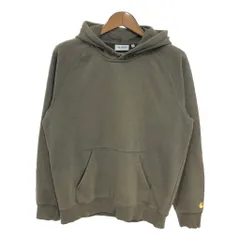 Carhartt カーハート スウェット パーカー 無地 カーキ (メンズ M) 中古 古着 S1723