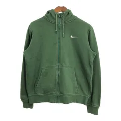 NIKE ナイキ スウェット フルジップ パーカー スポーツ ワンポイントロゴ グリーン (メンズ M) 中古 古着 S1900のサムネイル