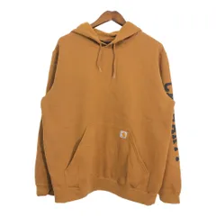 Carhartt カーハート パーカー ワンポイントロゴ ライトブラウン (メンズ L) 中古 古着 S2147