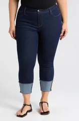 1822 デニム レディース ボトムス デニムパンツ ジーンズ 1822 Denim Deep Roll Cuff Jeans Rinse
