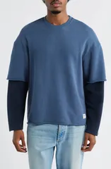 アーバンアウトフィッターズ メンズ アウター パーカー・スウェット クルーネック シャツ コットン BDG Urban Outfitters Oversize Layered Sleeve Cottoのサムネイル