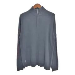 HARLEY DAVIDSON ハーレーダビッドソン ハーフジップ コットン ニット セーター ブラック (メンズ L) 中古 古着 S2524のサムネイル