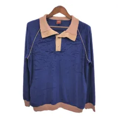 80年代 USA製 Wrangler ラングラー WRAPID TRANSIT パイル地 ポロシャツ ネイビー (メンズ L) 中古 古着 S2568のサムネイル