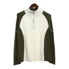 POLO JEANS ポロジーンズ ハーフジップ コットン ニット セーター ラルフローレン ホワイト (メンズ XL) 中古 古着 S2619