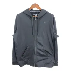 NIKE ナイキ フルジップ パーカー スポーツ ブラック (メンズ L) 中古 古着 S2672のサムネイル