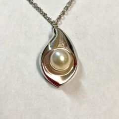 TASAKI タサキ ネックレス 3Pパール 5.7mm 本真珠 リーフ 925 - メルカリ