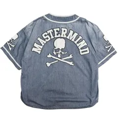【美品】サイズ【L】マスターマインドジャパン Mastermind JAPAN 26SS／ MJ BASEBALL DENIM SHIRT ／ベースボールデニムシャツ ／MJ26EE1-SH018　 8065000232365のサムネイル
