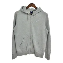 NIKE ナイキ スウェット フルジップ パーカー スポーツ ワンポイントロゴ グレー (メンズ M) 中古 古着 S2707のサムネイル