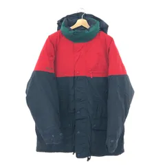 EDDIE BAUER エディーバウアー グースダウンジャケット サイズ:XL  90s   レッド/ネイビー/グリーン メンズ / 240001188019
