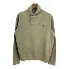 Polo by Ralph Lauren ポロ ラルフローレン ショールカラー コットン ニット セーター ベージュ (メンズ L) 中古 古着 S2775