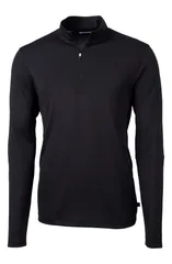 カッターアンドバック メンズ アウター パーカー・スウェット ハーフジップ Cutter Buck Virtue Piqu Recycled Blend Quarter Zipullover Blacのサムネイル