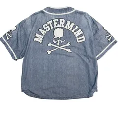 【美品】サイズ【M】マスターマインドジャパン Mastermind JAPAN 26SS／ MJ BASEBALL DENIM SHIRT ／ベースボールデニムシャツ ／MJ26EE1-SH018　 8065000232358のサムネイル