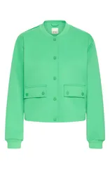 イチ レディース アウター ジャケット・ブルゾン ニット ICHI Kate Knit Bomber Jacket Kelly Green グリーンのサムネイル
