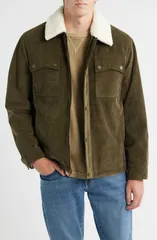 ペンドルトン メンズ アウター ジャケット・ブルゾン コーデュロイ Pendleton Seabeck Corduroy Trucker Jacket with Faux Shearling Liniのサムネイル