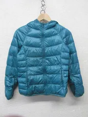 ma0062:UNIQLO（ユニクロ）2013年 ウルトラライトダウンジャケット/211-078827/青緑×茶/WOMEN'S S