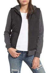 ルーカ レディース アウター ジャケット・ブルゾン パーカー RVCA Eternal Mixed Media Hoodie Black ブラックのサムネイル