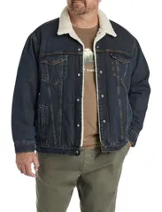 リーバイス メンズ アウター ジャケット・ブルゾン トール Levis Big Tall Night Shadows Faux Shearling Jacket Night Shadows