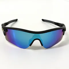 オークリー OAKLEY スポーツサングラス レーダーロック  ブラック ブルーミラー【中古】Sランク