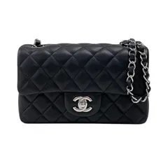 シャネル CHANEL ミニマトラッセ20 A69900 ブラック シルバー金具 ラムスキン レディース ショルダーバッグ