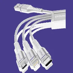 iPhone 3台同時充電 USB Micro C Android Type 超高耐久 1 タイプC in 3 充電コード 1.2m 各種対応 急速 3in1 充電ケーブル