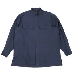 イッセイミヤケ アイムISSEY MIYAKE im コットン比翼マオカラーシャツ