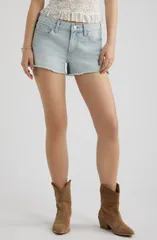 ビーピー レディース ボトムス デニムパンツ ショートパンツ BP Festival Fray Hem Denim Shortsunset Wash デニム