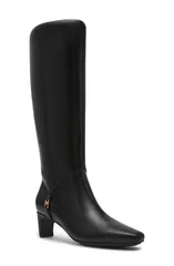 アンクライン レディース シューズ ブーツ・レインブーツ Anne Klein Iverson Knee High Boot Black Smooth ブラックのサムネイル