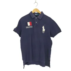 ポロバイラルフローレン Polo by RALPH LAUREN CUSTOM FIT ビッグポニー ナンバリング トリコロール S/S ポロシャツ メンズ JPN：L 