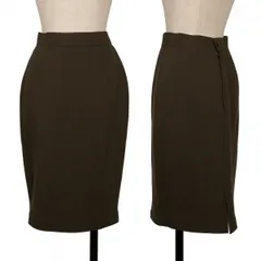 ティエリーミュグレーThierry Mugler ウールレーヨン台形スカート 茶63-90のサムネイル