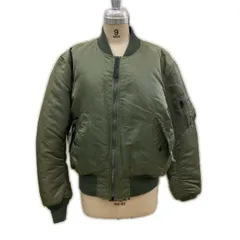 ALPHA  アルファ フライドジャケット MA-1 MIL-J-8790J ブルゾン メンズ ナイロン /ポリエステル カーキ×オレンジ 中古のサムネイル