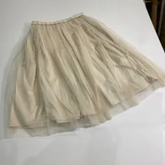 X226 ☆新品☆ earth music＆ecology◎チュールスカートアイボリー