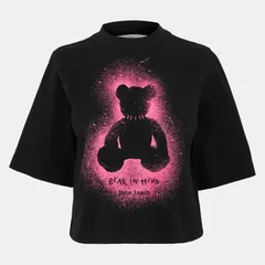 パーム・エンジェルス レディース トップス Tシャツ PALM ANGELS Palm Spray Crop Tee Ld53 Black ブラックのサムネイル