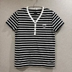 新品　BUONA GIORNATA ストライプ Vネック Tシャツ 半袖　コムサのサムネイル