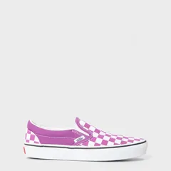 バンズ レディース シューズ スニーカー Vans Classic SlipOn Color Theory Checke Canvas Trainers Unisex Adults Willowherb チェック