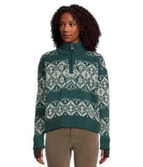 ダールオブノルウェイ レディース アウター ニット・セーター Dale of Norway Roset Weatherproof Sweater PinegreenOffwhのサムネイル