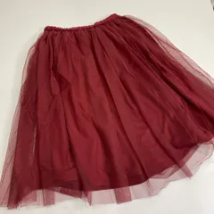 X227 ☆新品☆ earth music＆ecology◎チュールスカートボルドー