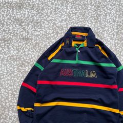 8.6豪州製 カンタベリー AUSTRALI A刺繍 ラガーシャツ ヴィンテージ 8.6豪州製 カンタベリー AUSTRALI A刺繍 ラガーシャツ ヴィンテージ