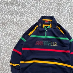 Canterbury of New Zealand カンタベリーオブニュージーランド　ラガーシャツ　紺　刺繍ロゴ　ポロシャツ　ラグビー　緩め　B系 ヒップホップ